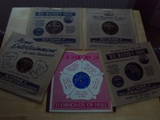 5 Vintage 78rpm 10" gramophone