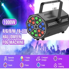 RGB 1000W Smoke Fog Machine 18LED Party Disco Effect Wireless Remote Equipment