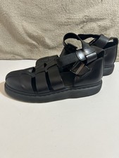  Dr Martens Geraldo black leather gladiator fisherman sandals UK 9 EU 43