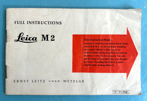 Leica instructions manual - m2,