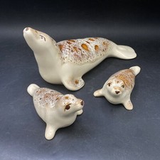 Pottery Seal & Pups Ornament