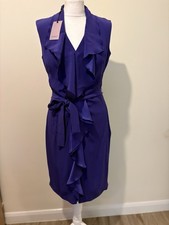 Coast Purple Tie Waist Ruffle