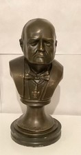 Very Rare R.A Pickering Style Large Bronze Bust of Sir Winston Churchill
