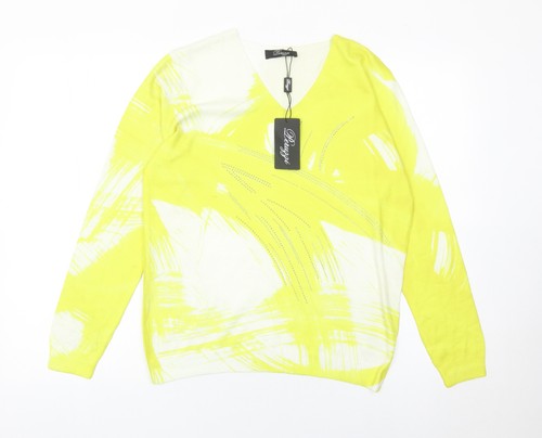 Peruzzi womens yellow neck - yellow, v-neck