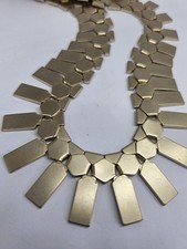Necklace Bib Gold Toned Layered Gold Necklace Cleopatra Egyptian Jewellery