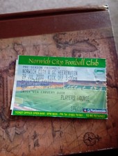 2000 Pre Season Friendly Norwich City V SC Heerenveen Football Ticket