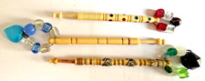 3 antique bovine bone lace