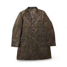 Vintage Brown Corduroy Long Coat Studio Conbipel Mens Jacket Large