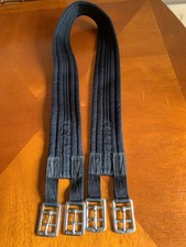 HORSE GIRTH BLACK PADDED FABRIC LENGTH 47 INS LONG not inc buckles
