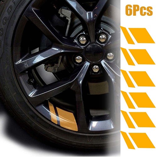6pcs yellow reflective car - 6pcs,