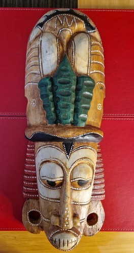 Indonesian tribal mask 49cm - tribal,