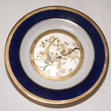 The Art of Chokin 6.5" Collectors Plate - 24K Gold Trim Birds - Made in Japan
