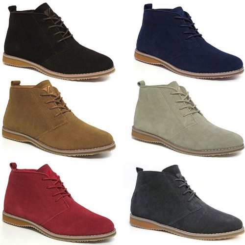 Mens leather desert boots - leather,