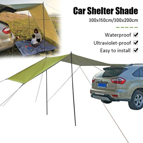 Car awning shelter - car, portable