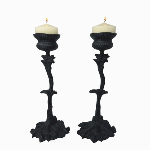 Pair black cast iron - iron, look