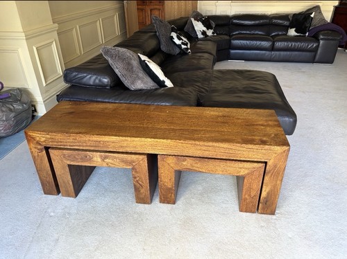 Next mango wood nesting coffee - wood,