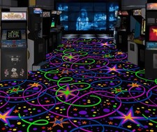 Star pattern rug, arcade rug