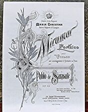 Pablo de Sarasate Miramar Op. 42  for Violin & Piano  Scores Zimmermann ( SML)