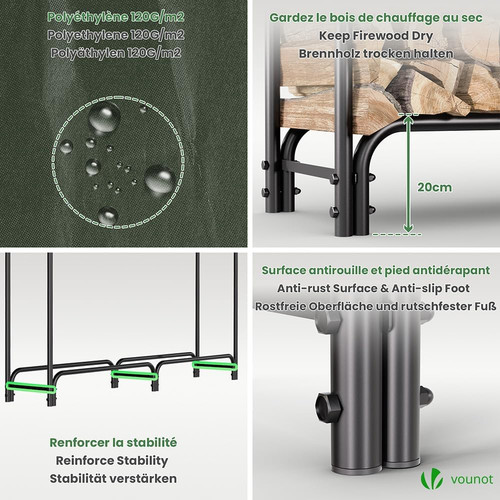 Firewood log rack - firewood, with