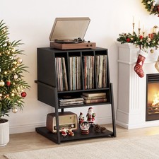 Turntable Stand with Vinyl