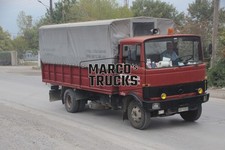 Truck Photo Mercedes-Benz 814 Tarpaulin Semi-Truck Greece Red??????????? #e8xf