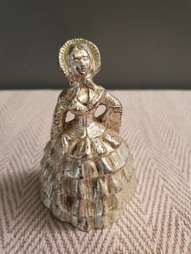 Antique metal lady bell - antique,