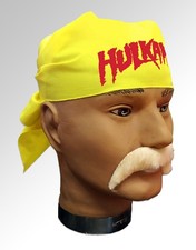 Hulk Hogan Hulkamania Fancy Dress Headset WWE 90s Wrestler Costume Kit - Yellow