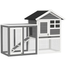 Pawhut rabbit hutch - pawhut, hutch,