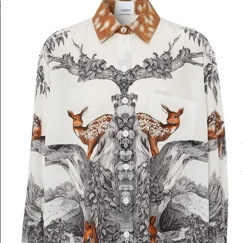 Burberry runway silk deer - burberry,