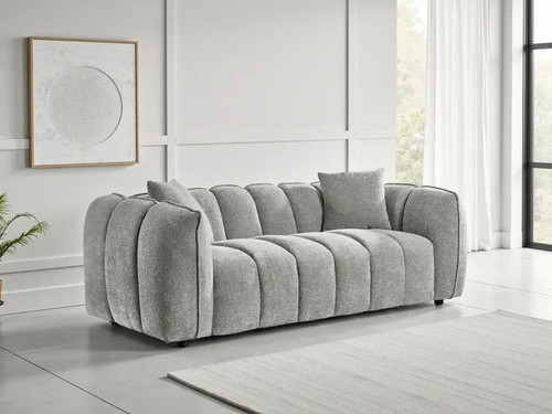 Venice grey seater sofa - venice,