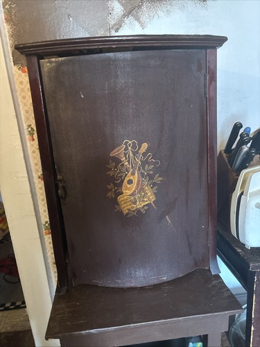 Antique mahogany music cabinet - music,