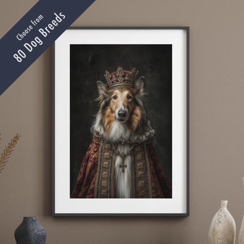 Royal dog portrait print - royal,