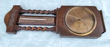 A. Steward Banjo Barometer Carved Wooden Barley Twist ? Parts Only See Descrip
