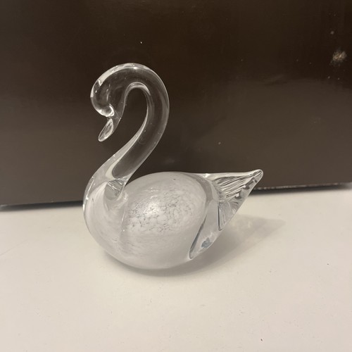 Vintage art glass - 3.75”, swan