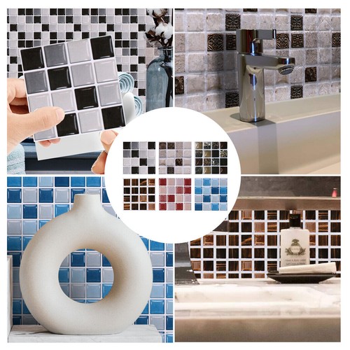 50pc mosaic tile stickers peel - 50pc,
