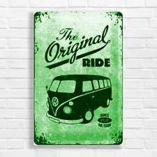 Vintage VW Camper Van Green