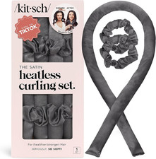Kitsch Heatless Curling Set - Satin Heatless Curlers for Long & Short Hair, Hair