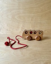 Vintage Wooden Pull Along Bus