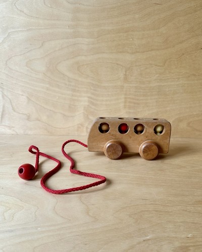 Vintage wooden pull along - vintage,