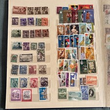 Large Blue Hardback Stock Book with 18 pages of Good Quality Worldwide Stamps