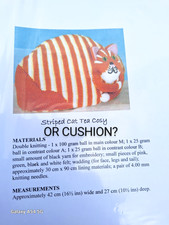 Cat tea cosy/ Kids cushion knitting pattern 16,5"X 10.5"