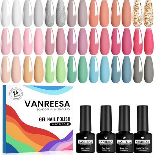 Gel nail polish - 24, pcs