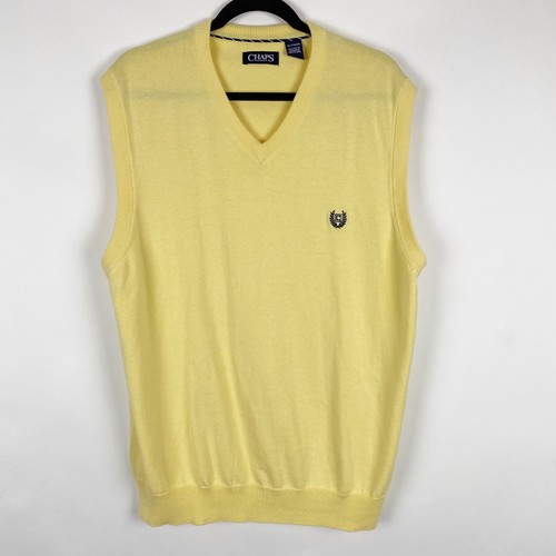 Chaps neck cotton - v-neck, knit
