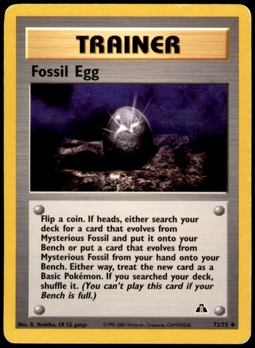 Fossil egg uncommon neo - uncommon,