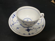 OLD Royal Copenhagen Blue Fluted Plain Cup & Saucer