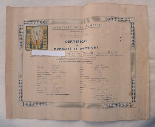 Cjf chantiers jeunesse 1941 - jeunesse,