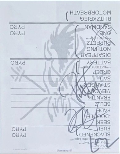 Metallica group signed auto - metallica,