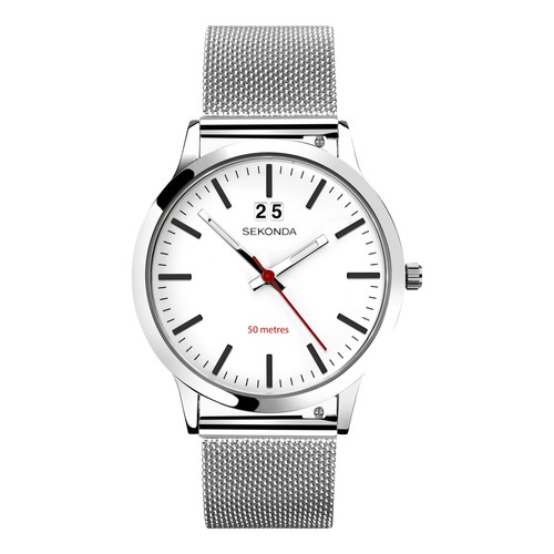 Sekonda gents silver tone - gents, silver-tone