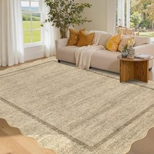  Scalloped Washable Rug 5x7