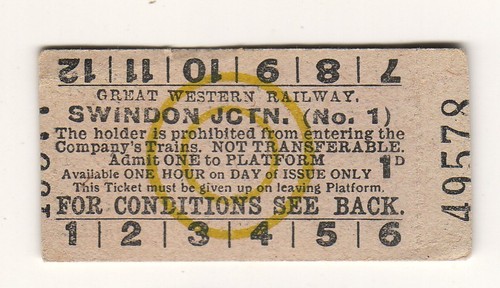 Railway ticket gwr platform - ticket,